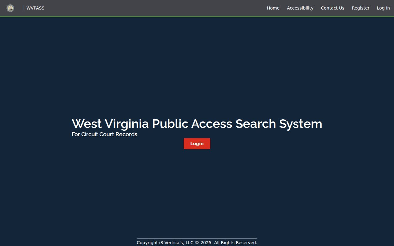 WVPASS portal for Calhoun County civil docket searches