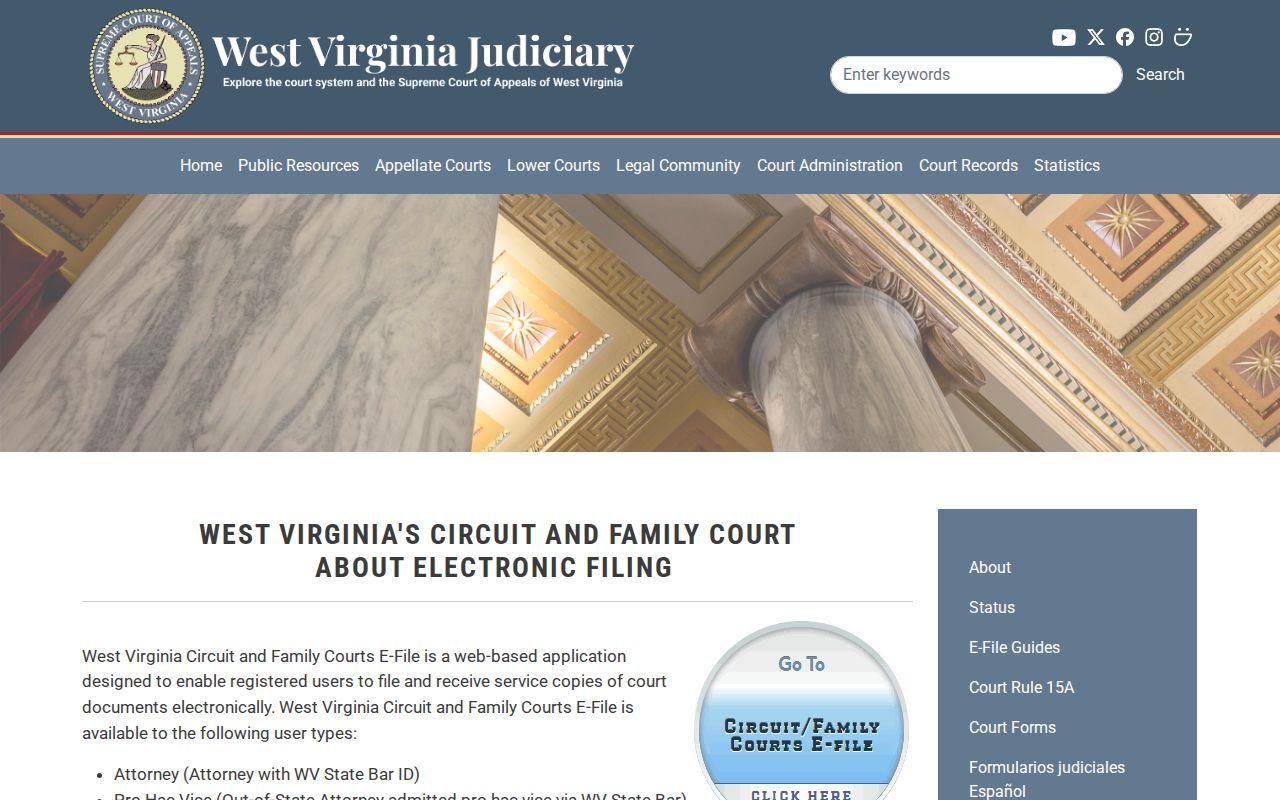 Calhoun County court dates source showing the CourtPLUS explanation