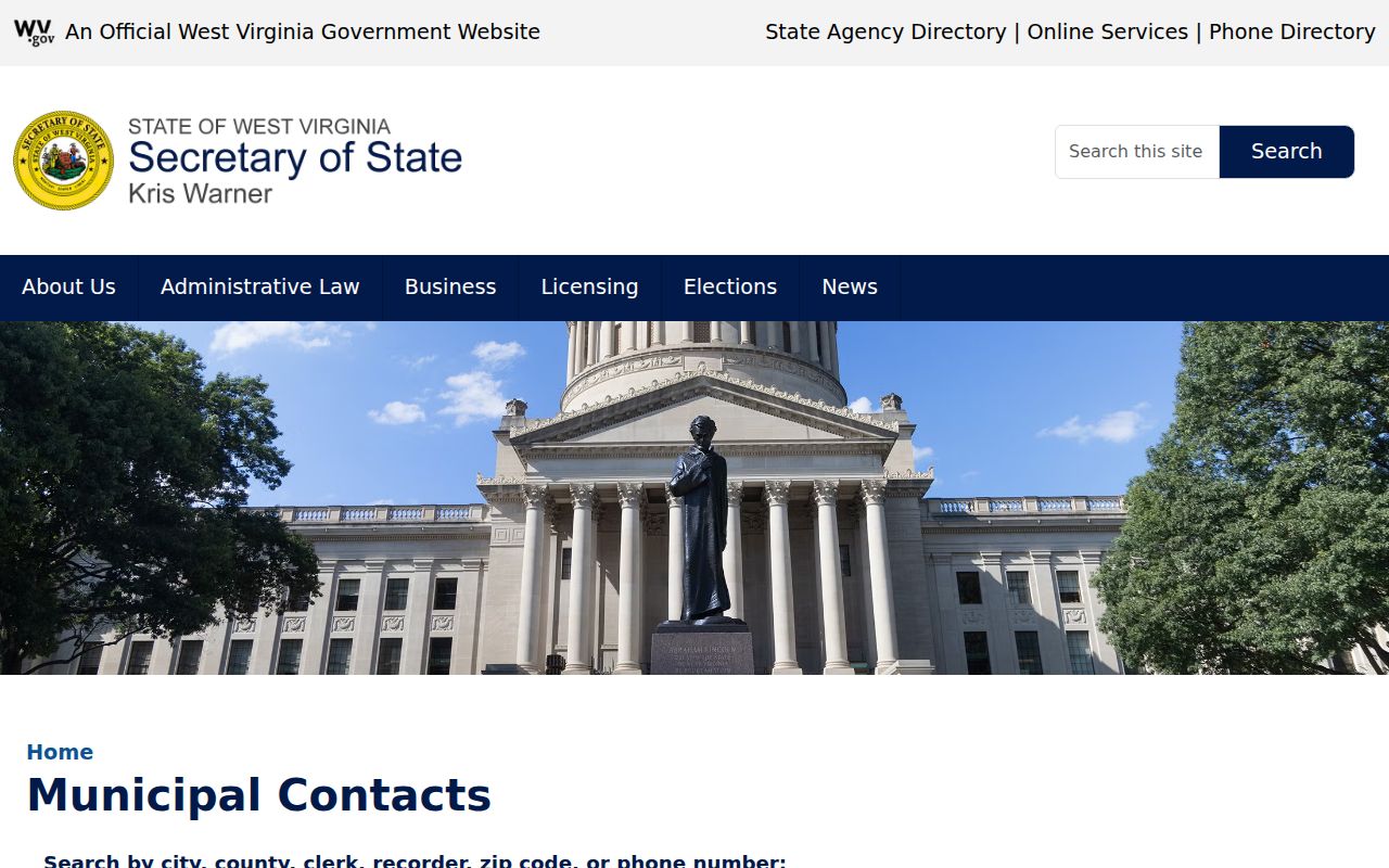 Grantsville municipal contact directory rather than court docket search