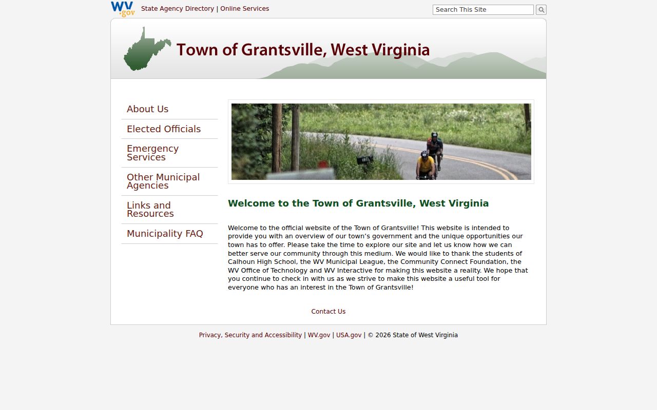 Official Grantsville government page with no Grantsville municipal court docket portal